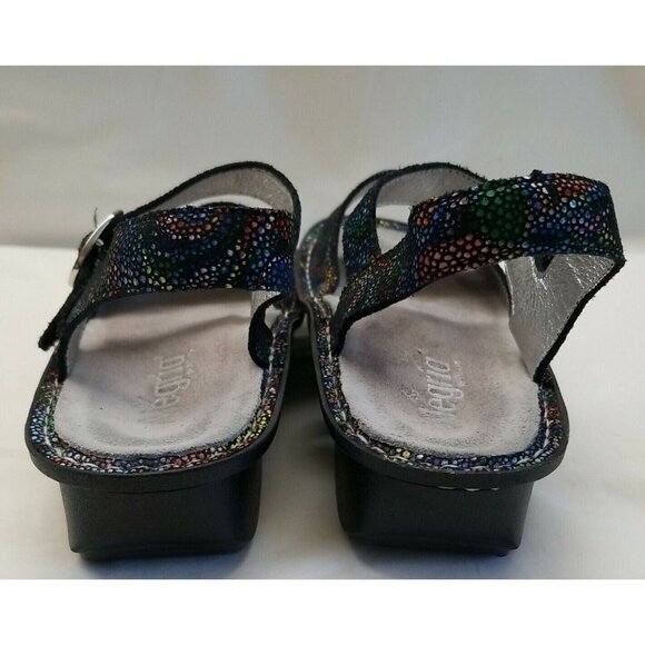 ✅ALEGRIA KOR-493X Kora Women's EU 37 Cyclone Rainbow Leather Slingback Sandals - Picture 5 of 10